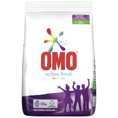 Omo Active Toz Çamaşır Deterjanı Renkliler İçin 7.5 KG