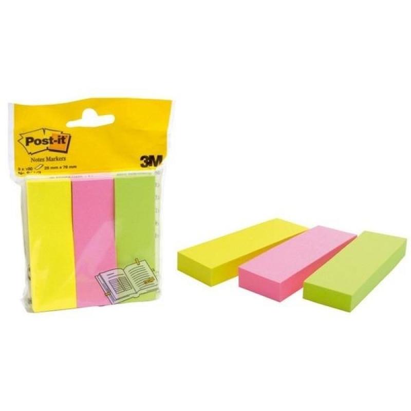 Post-it Yapışkanlı Not Kağıdı 3 Renk 25x76 mm 300 Yaprak