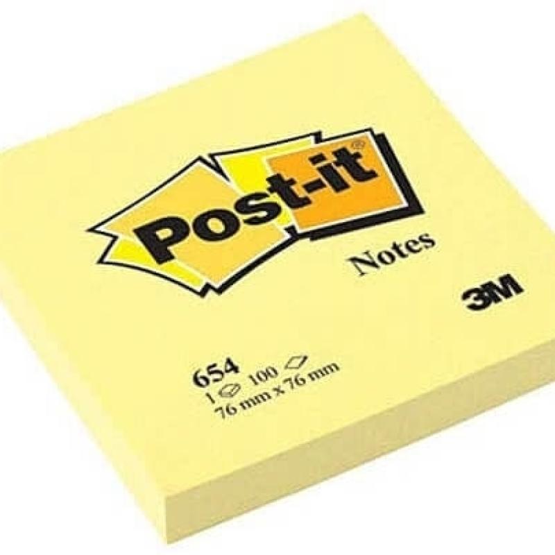 Post-it Yapışkanlı Not Kağıdı Sarı 76x76 mm 654 100 Yaprak