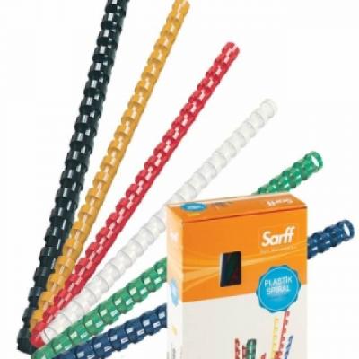 Sarff 18 mm Kırmızı Delux Plastik Spiral 100 Adet