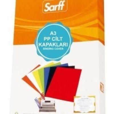 Sarff 450 Mic A4 Şeffaf Mavi PP Cilt Kapağı 50 Adet