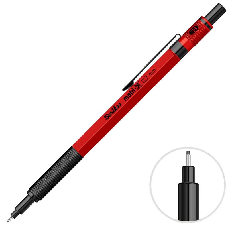 Scrikss Matri-X Versatil Uçlu Kalem 0.7 mm Kırmızı