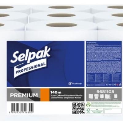 Selpak Professional Premium İçten Çekmeli Dispenser Havlu 21 Cm 9 Lu 140 Metre
