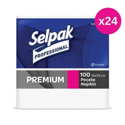 Selpak Professional Premium Peçete 100 Lü 33x33 Cm - 24 Paket