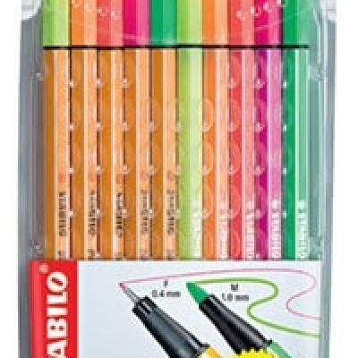 Stabilo Gliss Keçeli Kalem Set Point 88+68 Neon 10 Lu 8868/10-1