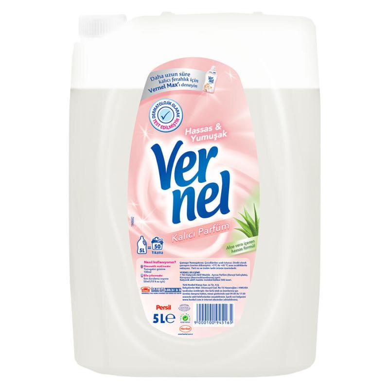 Vernel Hassas Ve Yumuşak Çamaşır Yumuşatıcısı 5 litre
