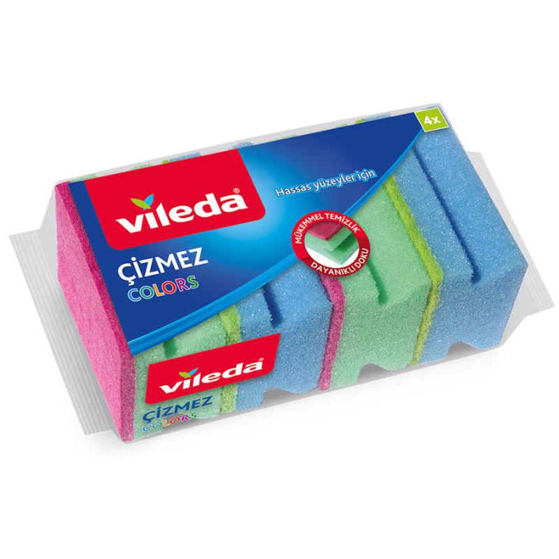 Vileda Colors 4'lü Çizmez Sünger