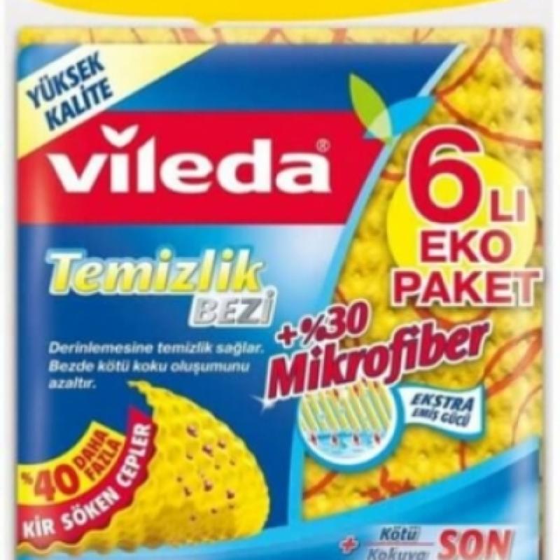 Vileda Mikrofiber Temizlik Bezi 6 Lı Eko Paket
