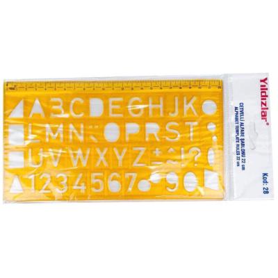 Yıldızlar 028 Harf Şablonu 22 cm