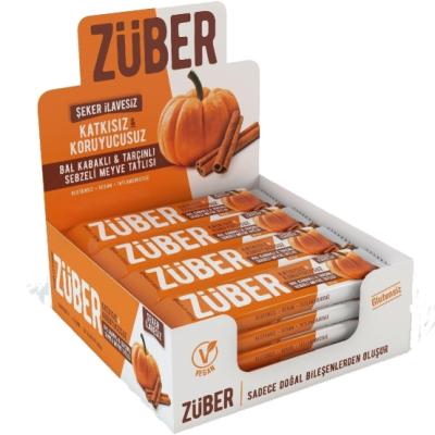 Züber Sebzeli Bar Bal Kabağı ve Tarçınlı 35 Gr 12 Adet